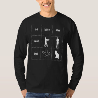 ブーリアン・ロジック・アライブ・デッド・プログラマーCat Scien Tシャツ