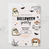 ブーリージャスかわいい幽霊ハローウィンパーティ 招待状 (正面)