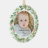 ブールデノエル・ペルソナリゼ1erノエル・アヴェック写真 –  セラミックオーナメント (右)