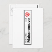 ブールバードデメゾヌヴェモントリオール通り標識 ポストカード (正面/裏面)