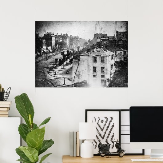 ブールバードデュテンプル最初の写真生きている人 ポスター (ホームオフィス)