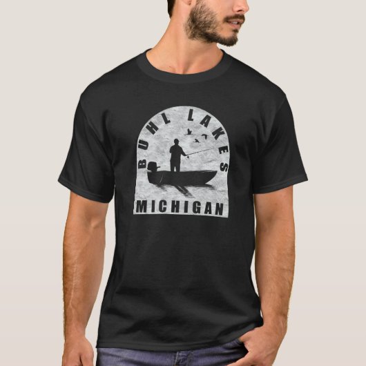 ブールレイクス魚釣りミシガン Tシャツ (正面)