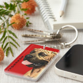 ブール色ブロック キーホルダー (正面右)