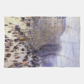 ブーレバードデカプシネズバイクロードモネファインアート キッチンタオル (横)