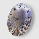 ブーレバードデカプシネズバイクロードモネファインアート ラージ壁時計 (傾斜)