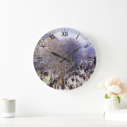 ブーレバードデカプシネズバイクロードモネファインアート ラージ壁時計 (ホーム)