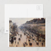 ブーレバードモンマルトルウィンターモーニングバイカミーユ ポストカード (正面/裏面)