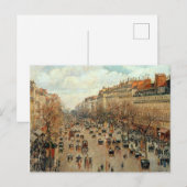 ブーレバールモンマルトル – エトゥワージュカミーリピサロ ポストカード (正面/裏面)