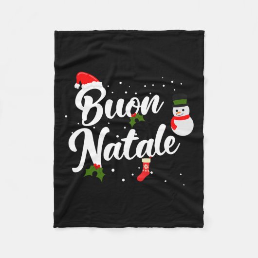 ブーンイタリアンクリスマス フリースブランケット (正面)