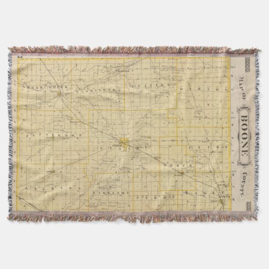 ブーン郡の地図 スローブランケット (正面)