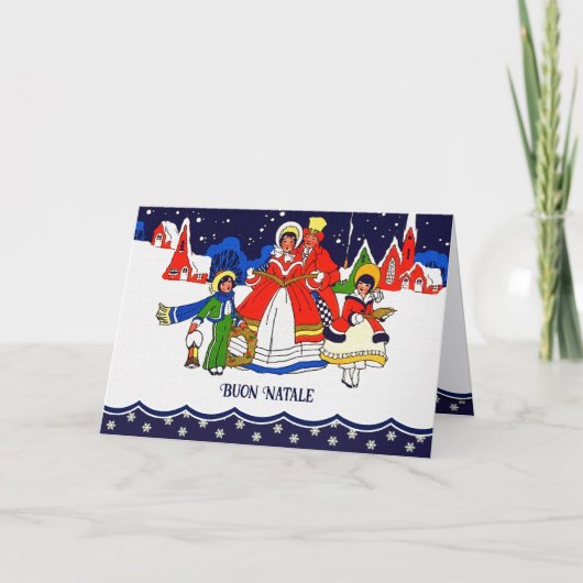ブーン・ナターレ。クリスマスカーイタリアンド シーズンカード (正面)