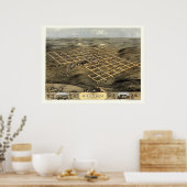 ブーン（モンタナ）, IAパノラママップ – 1868 ポスター (キッチン)