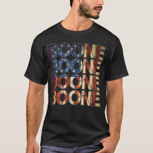 ブーン 家族名が好き ブーン 名入れ ヴィンテージ Tシャツ (正面)