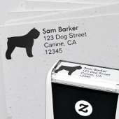 ブーヴィエデフランダレスシルエット差出人住所 セルフインキングスタンプ