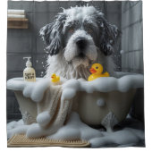 ブーヴィエデフランダレススロッピースリーピーキュイおもしろいー シャワーカーテン (正面)