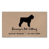 ブーヴィエデフランダレスドグシルエット マグネット名刺 (正面)