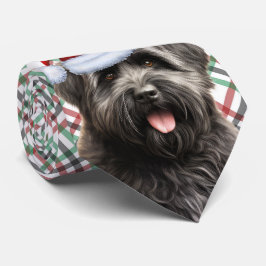 ブーヴィエデフランダレスドグレッドグリーンプレイドクリスマス ネクタイ