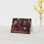 ブーヴィエデフランダレスパピースクリスマスカード カード (黄色い花)