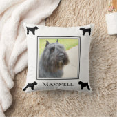 ブーヴィエデフランダレスフォトシルエットパーソナライズされた クッション (ブランケット)