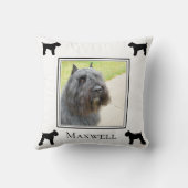 ブーヴィエデフランダレスフォトシルエットパーソナライズされた クッション (裏面)