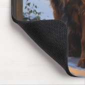 ブーヴィエデフランダースとクリスマスライトホリデイ マウスパッド (コーナー)