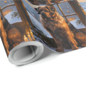 ブーヴィエデフランダースとクリスマスライトホリデイ ラッピングペーパー (ロールコーナー)