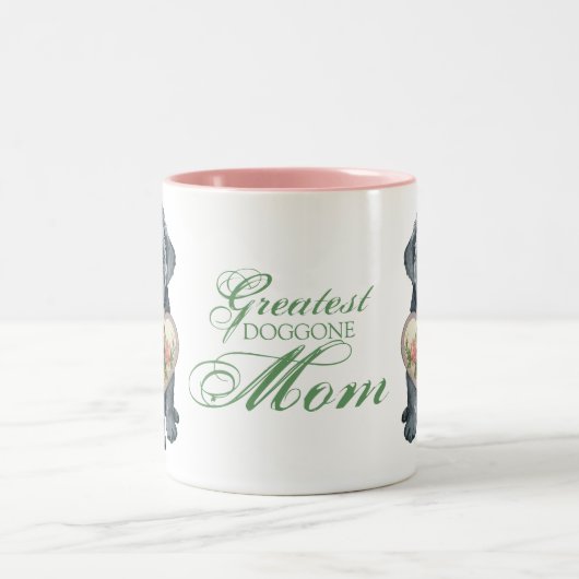 ブーヴィエデフランダースハートマママツートーンコーヒーマグ ツートーンマグカップ (中央)