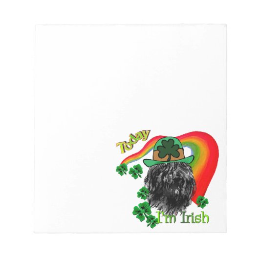 ブーヴィエデフランドリスSt patricks ノートパッド (正面)