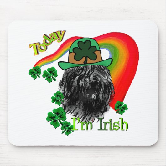 ブーヴィエデフランドリスSt patricks マウスパッド (正面)