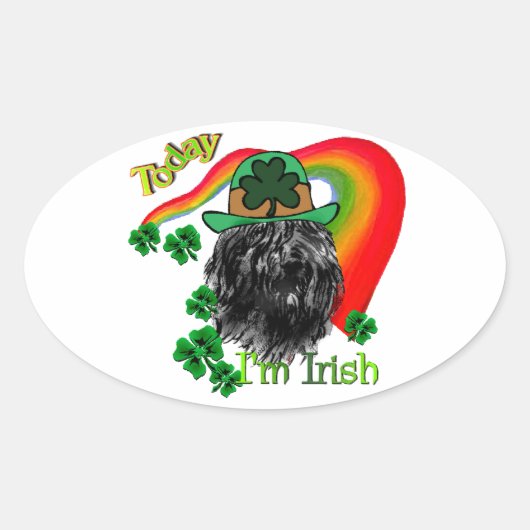 ブーヴィエデフランドリスSt patricks 楕円形シール (正面)