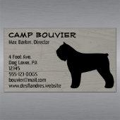 ブーヴィエデフランドレスシルエットウッドグレインスタイル マグネット名刺