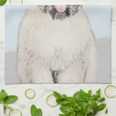 ブーヴィエデフランドレ絵画ス – オリジナルドッグアート キッチンタオル (折り畳み)