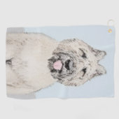 ブーヴィエデフランドレ絵画ス – オリジナルドッグアート ゴルフタオル (横)