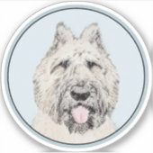 ブーヴィエデフランドレ絵画ス – オリジナルドッグアート シール (正面)