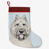 ブーヴィエデフランドレ絵画ス – オリジナルドッグアート スモールクリスマスストッキング (正面)