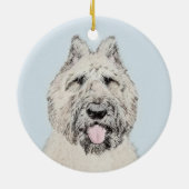 ブーヴィエデフランドレ絵画ス – オリジナルドッグアート セラミックオーナメント (裏面)