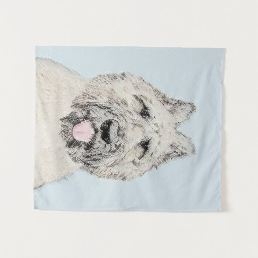 ブーヴィエデフランドレ絵画ス – オリジナルドッグアート タペストリー (正面(横))