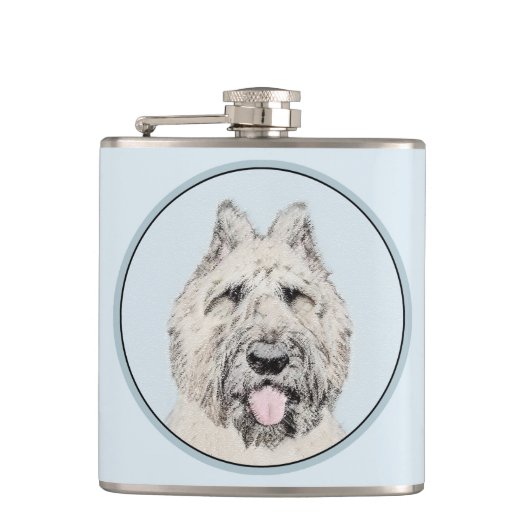 ブーヴィエデフランドレ絵画ス – オリジナルドッグアート フラスク (正面)