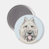 ブーヴィエデフランドレ絵画ス – オリジナルドッグアート マグネット (正面/裏面)