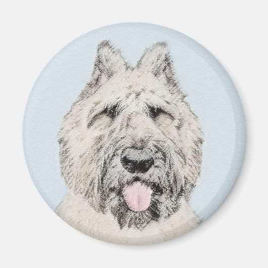 ブーヴィエデフランドレ絵画ス – オリジナルドッグアート マグネット (正面)