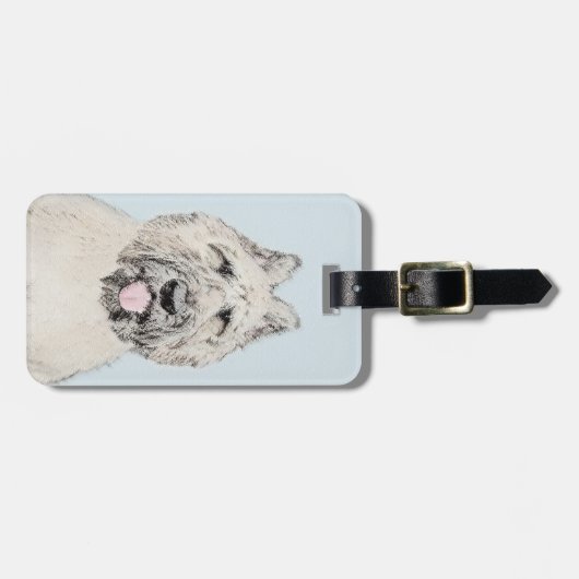 ブーヴィエデフランドレ絵画ス – オリジナルドッグアート ラゲッジタグ (正面横)