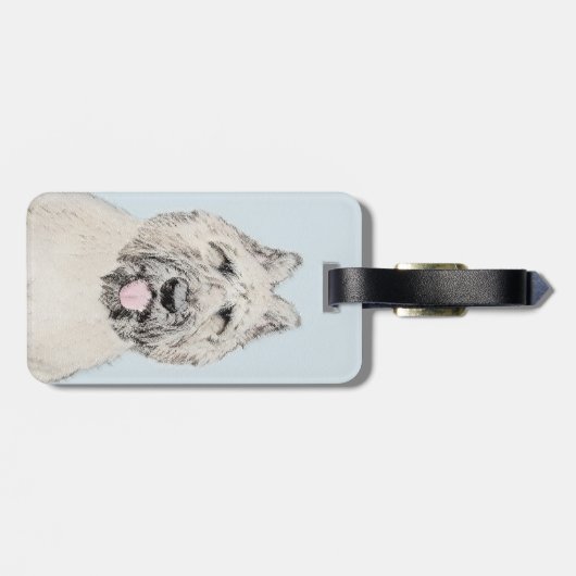 ブーヴィエデフランドレ絵画ス – オリジナルドッグアート ラゲッジタグ (裏面横)