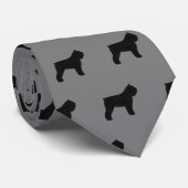 ブーヴィエ・デ・フランドレス犬のシルエット・パターン ネクタイ (ロール)