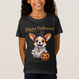 ブーーに忠実：よくはしゃぐ幽霊ドッグハロウィーンカボチャ Tシャツ