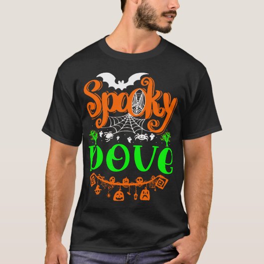 ブー不気味ハロウィーン動物の鳩のプレゼント Tシャツ (正面)