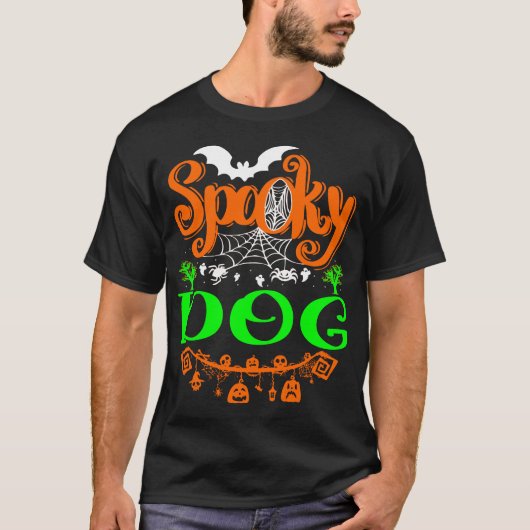 ブー不気味ハロウィーン動物犬のプレゼント Tシャツ (正面)