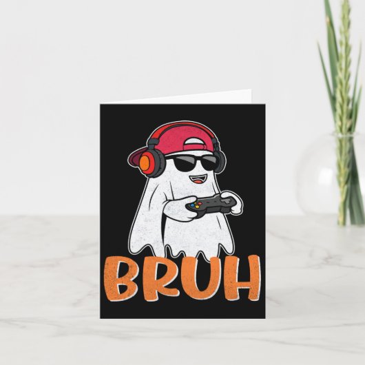 ブー不気味ブハロウィーン衣装ゲーマーゲーミングメンズ カード (正面)