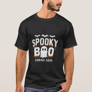 ブー不気味来のハロウィーン妊娠アナウンスメント Tシャツ