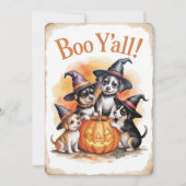 「ブー全部！」 かわいい子犬ハロウィーン シーズンカード (正面)