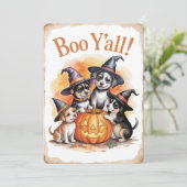「ブー全部！」 かわいい子犬ハロウィーン シーズンカード (スタンド正面)